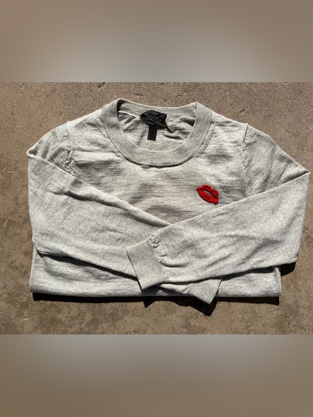 J. Crew Tippi Sweater with Embroidered Lips - Picture 8 of 8